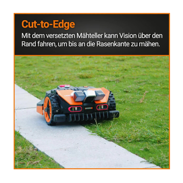 WORX Landroid Vision M600 – Mähroboter ohne Begrenzungskabel Intelligente Rasenpflege für Flächen bis 600 m²
